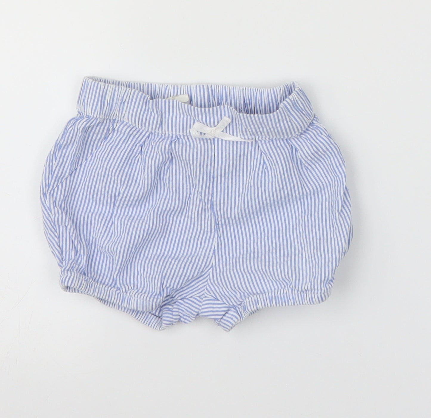 H&M Baby Blue Striped  Cropped Trousers Size 9 Months  - Shorts, Pants cover