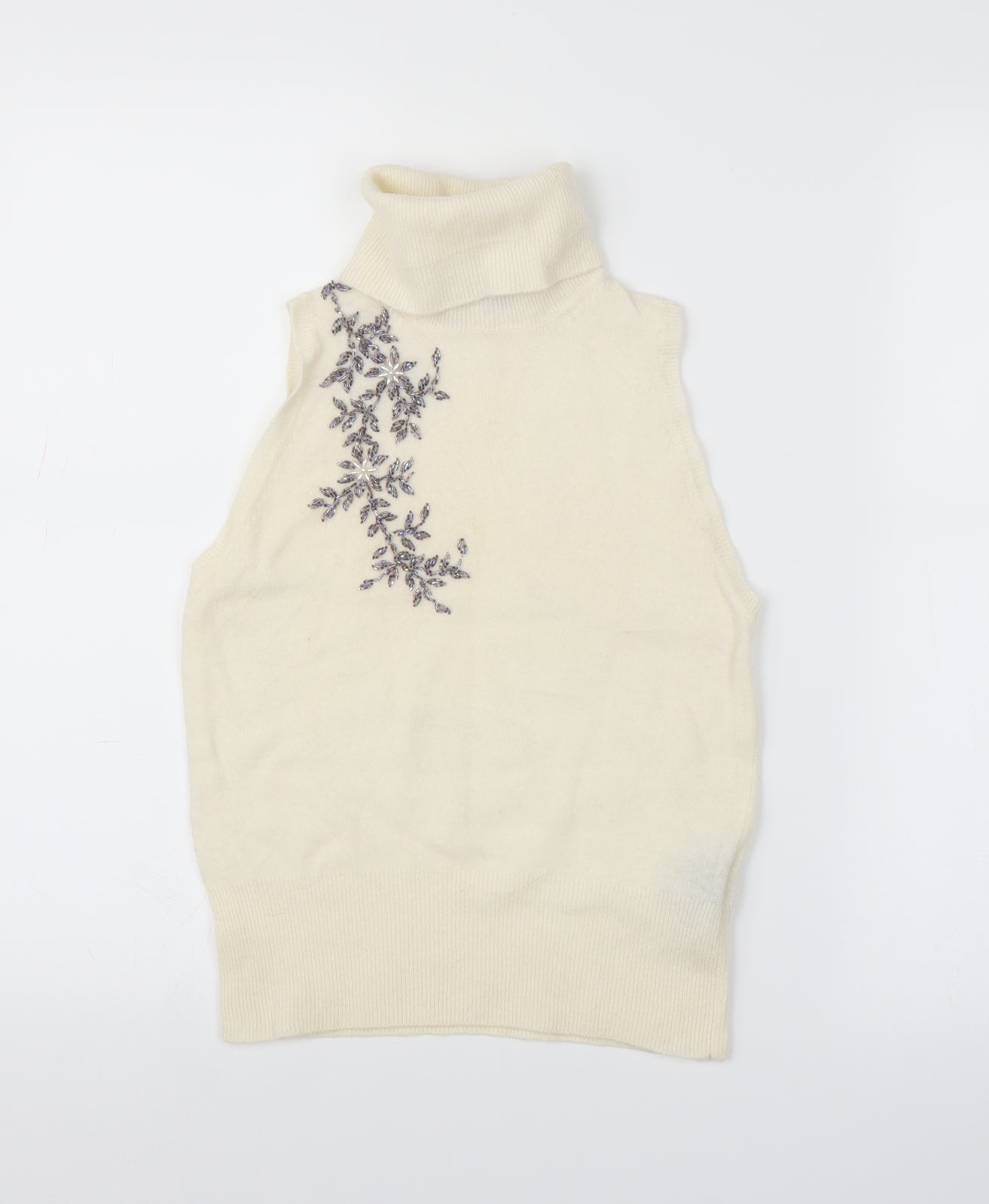 French Connection Womens Ivory Floral  Vest Jumper Size S