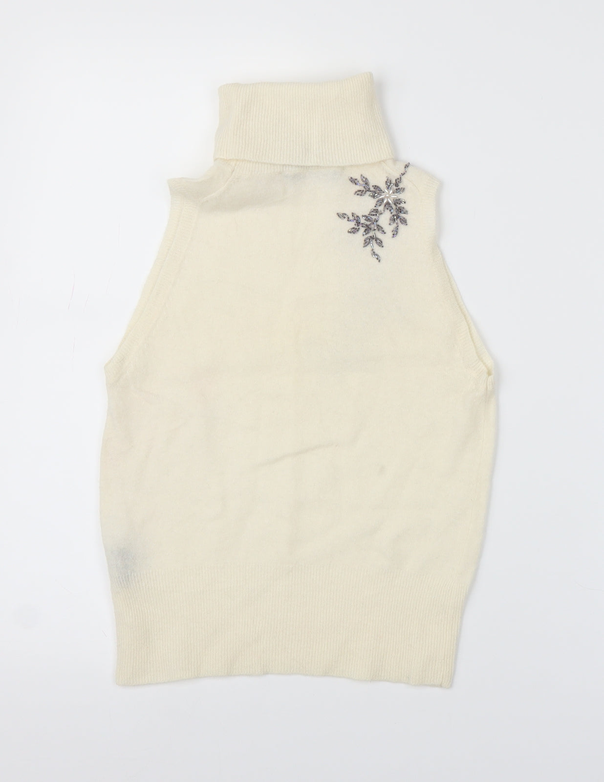 French Connection Womens Ivory Floral  Vest Jumper Size S