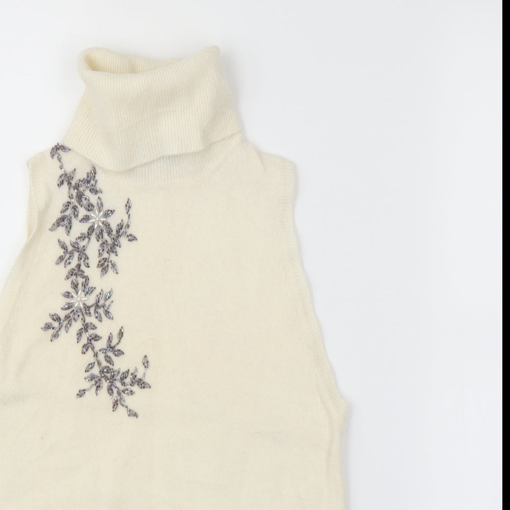 French Connection Womens Ivory Floral  Vest Jumper Size S