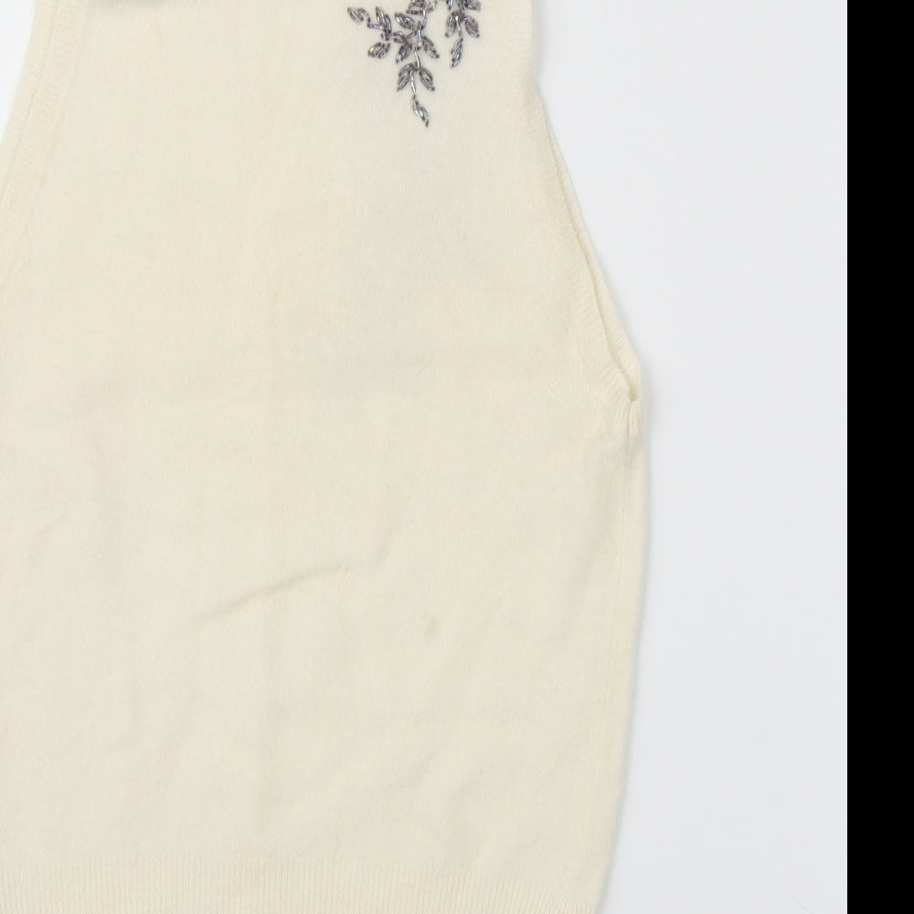 French Connection Womens Ivory Floral  Vest Jumper Size S