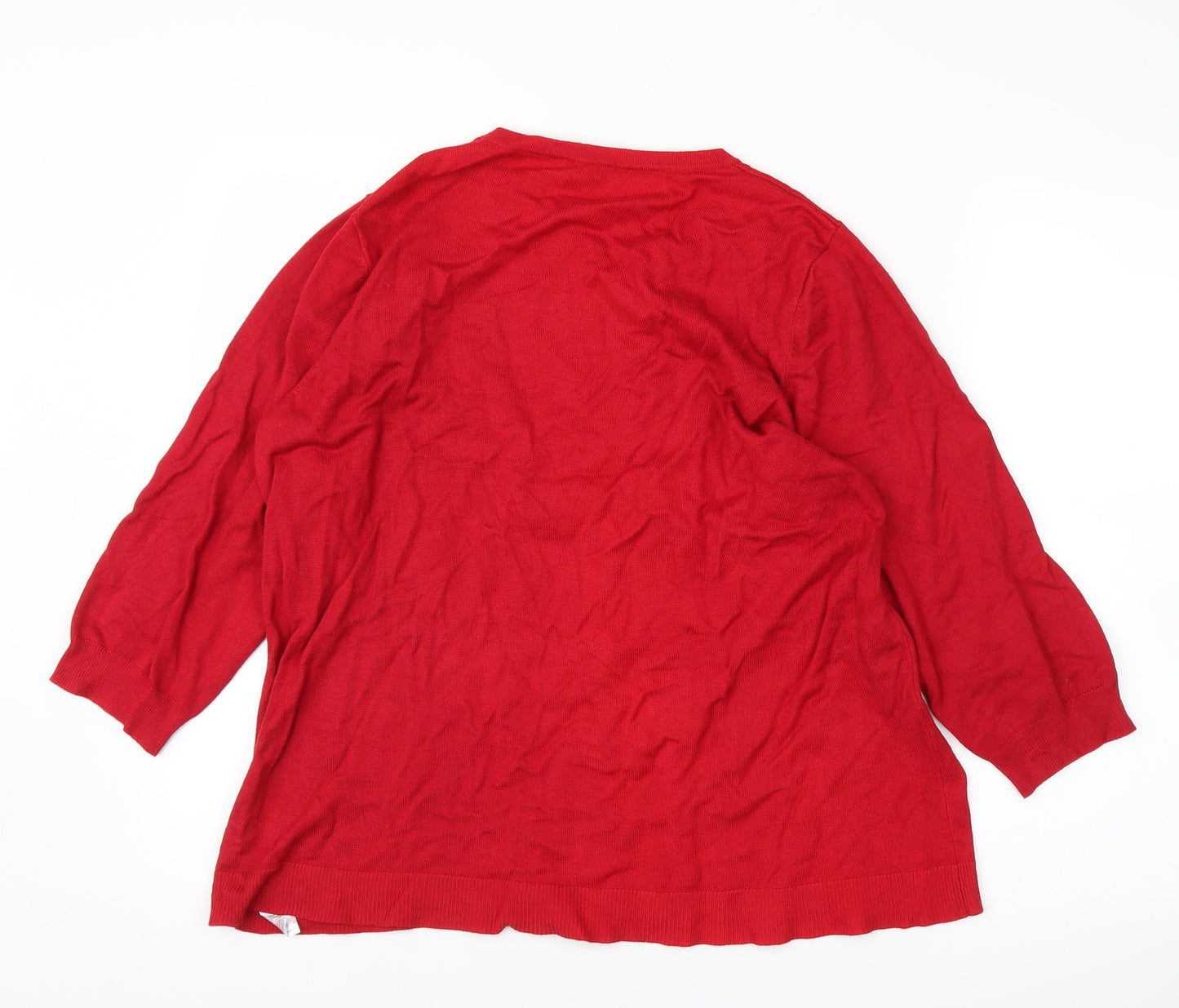 Bonmarché Womens Red   Pullover Jumper Size 18