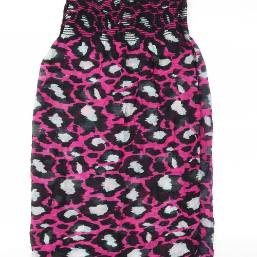 ocean club Womens Pink Animal Print  Fit & Flare  Size 12