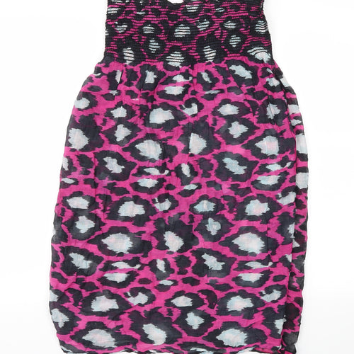 ocean club Womens Pink Animal Print  Fit & Flare  Size 12