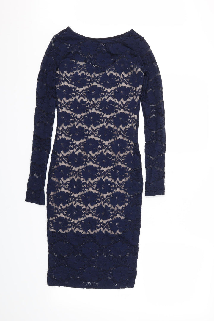 Club L Womens Blue A-Line Size 6