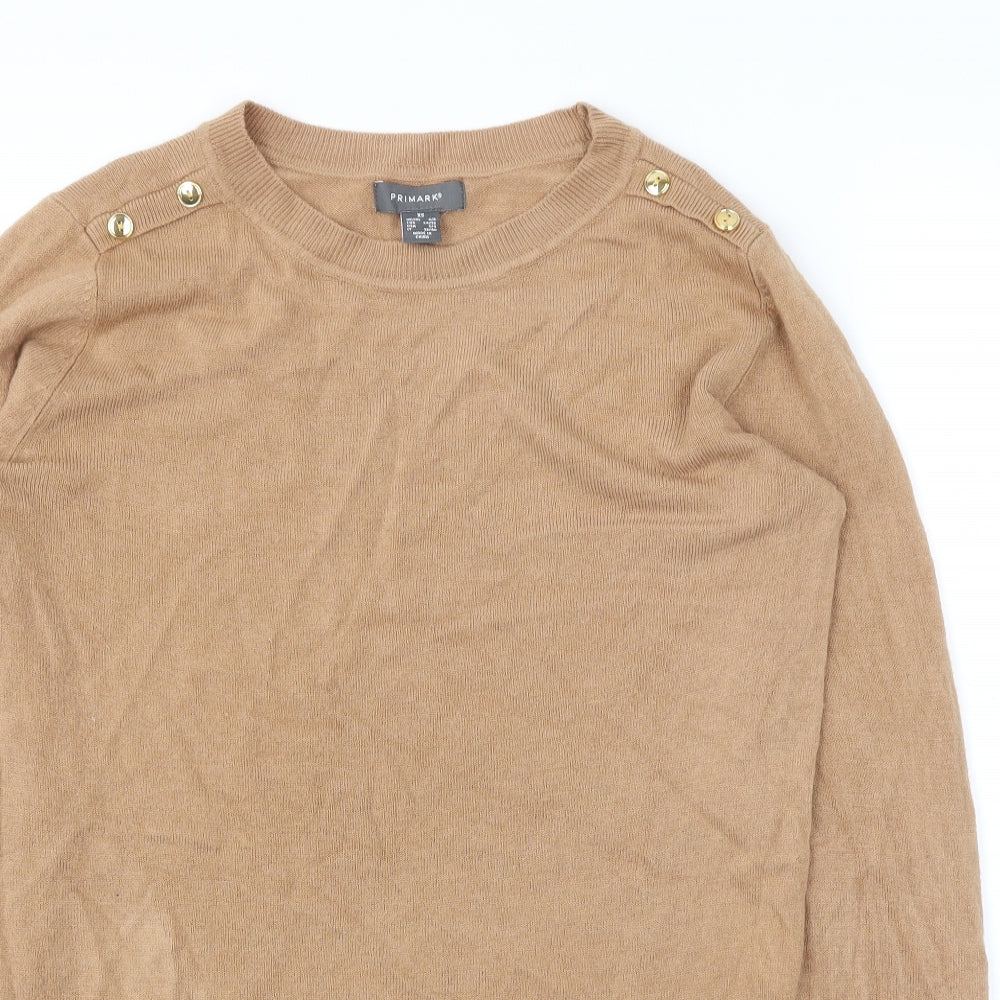 Primark Womens Beige Houndstooth  Pullover Jumper Size XS