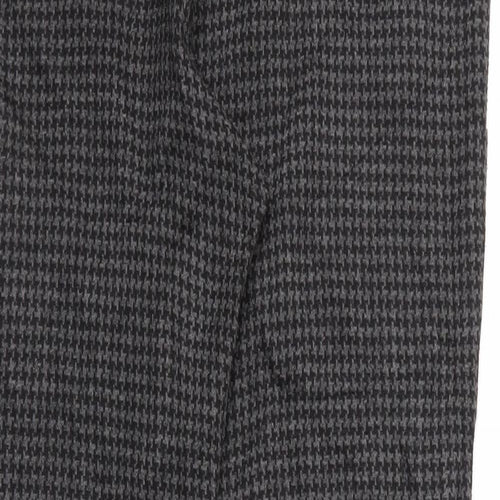 M&S Womens Black Argyle/Diamond  Trousers  Size 14 L29 in
