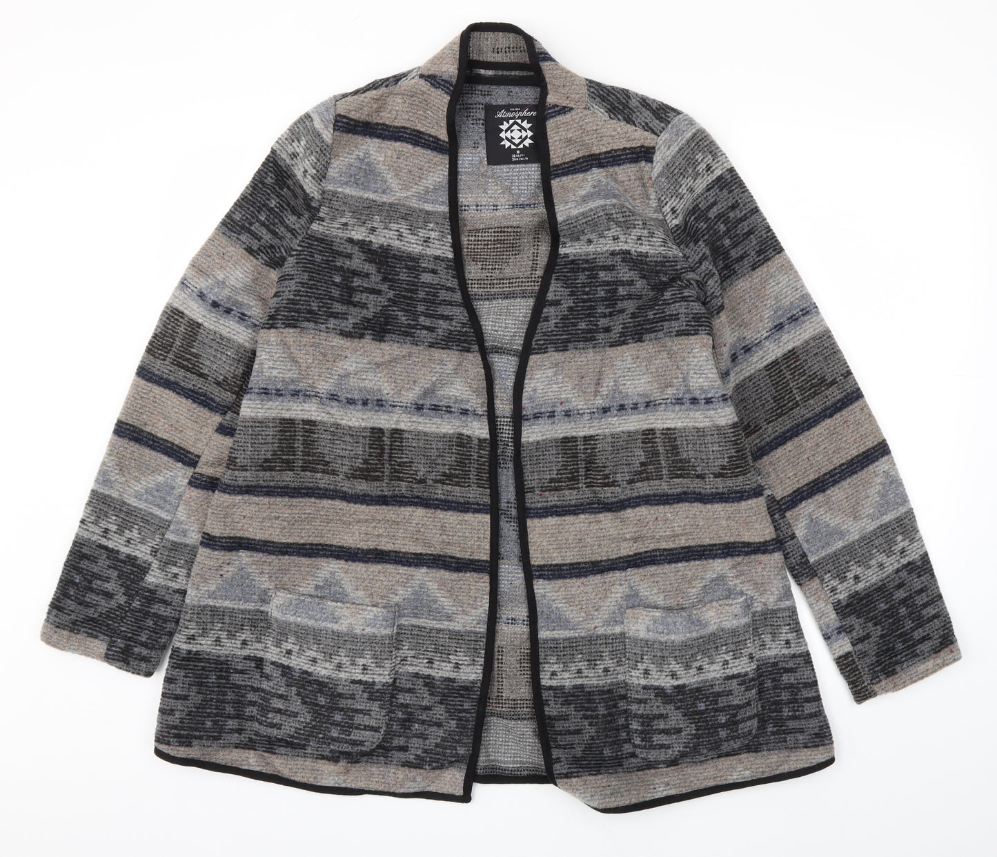 Primark Womens Black Argyle/Diamond  Jacket  Size 8