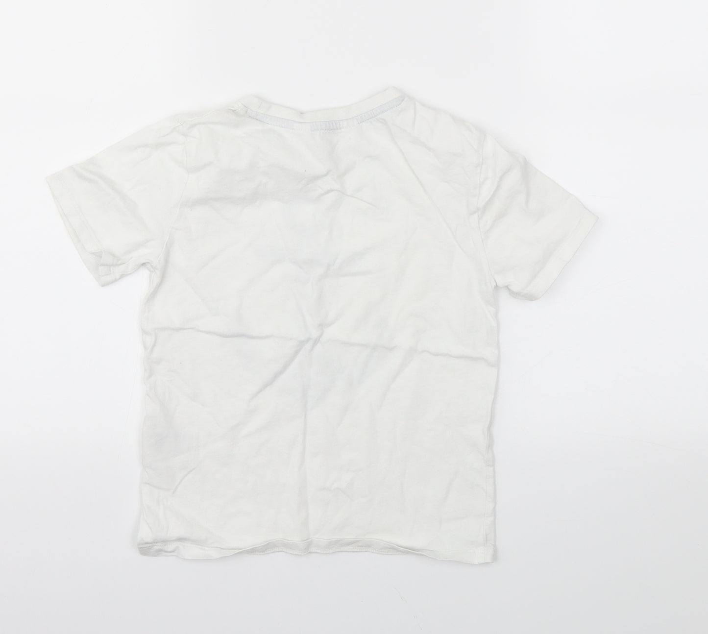 H&M Boys White   Basic T-Shirt Size 7-8 Years