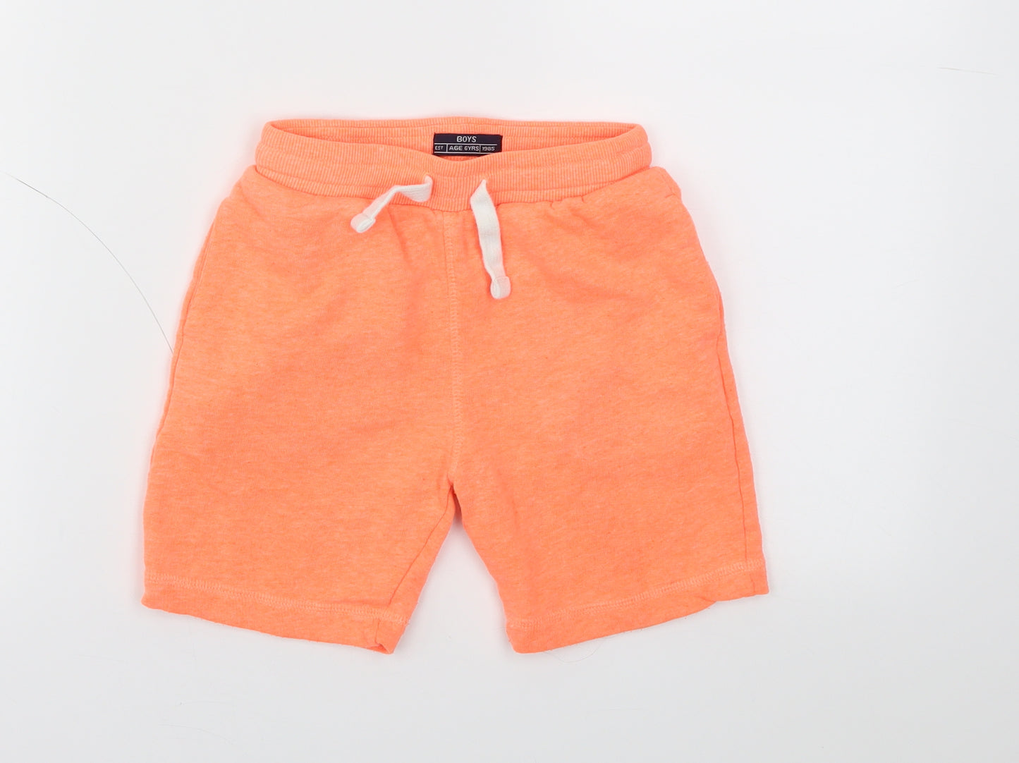 BOYS  Boys Orange   Sweat Shorts Size 6 Years