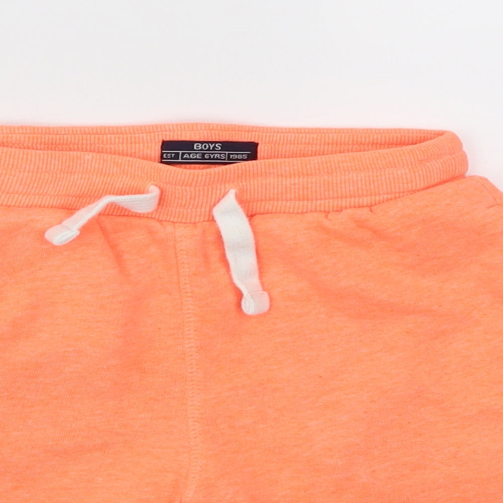 BOYS  Boys Orange   Sweat Shorts Size 6 Years