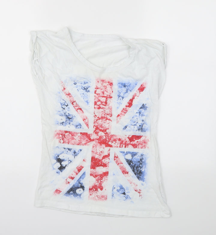 Primark Womens White Basic Polo Size 8