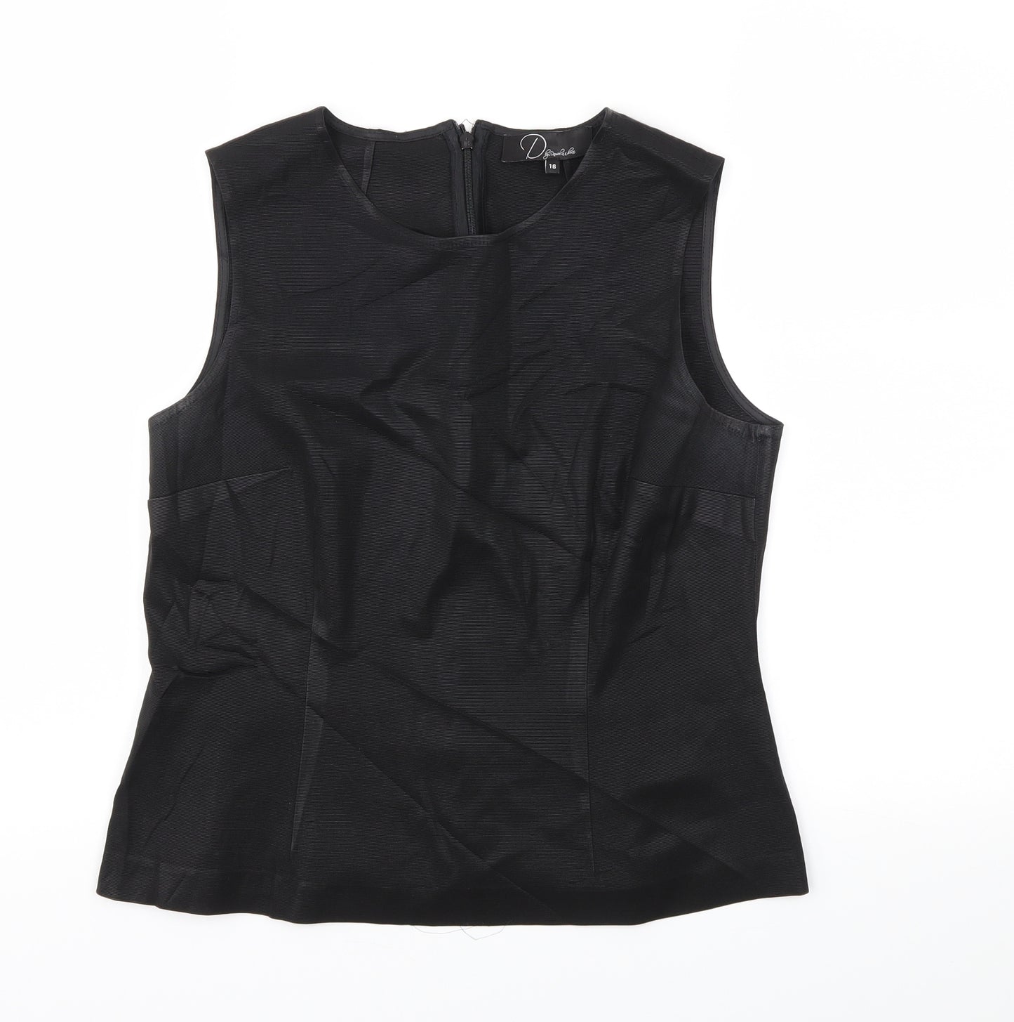 Preworn Womens Black   Basic T-Shirt Size 16
