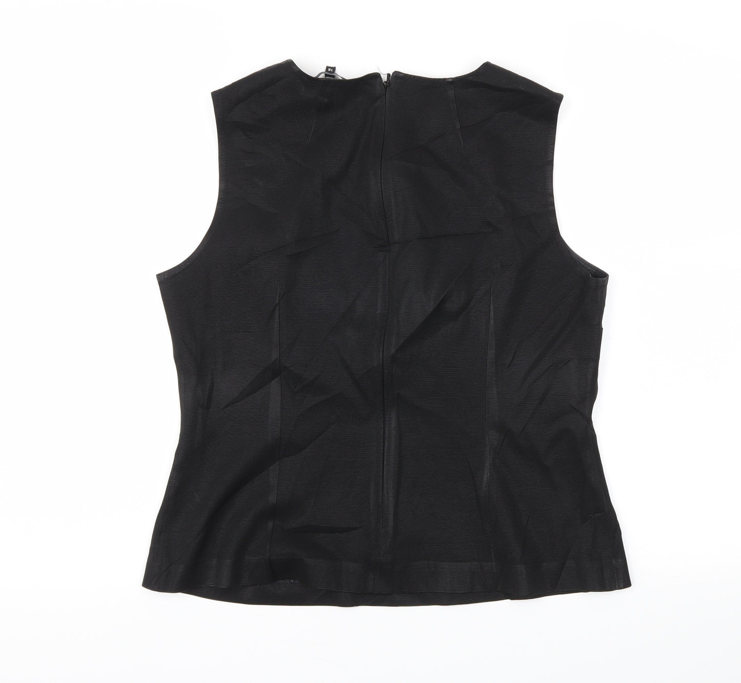 Preworn Womens Black   Basic T-Shirt Size 16