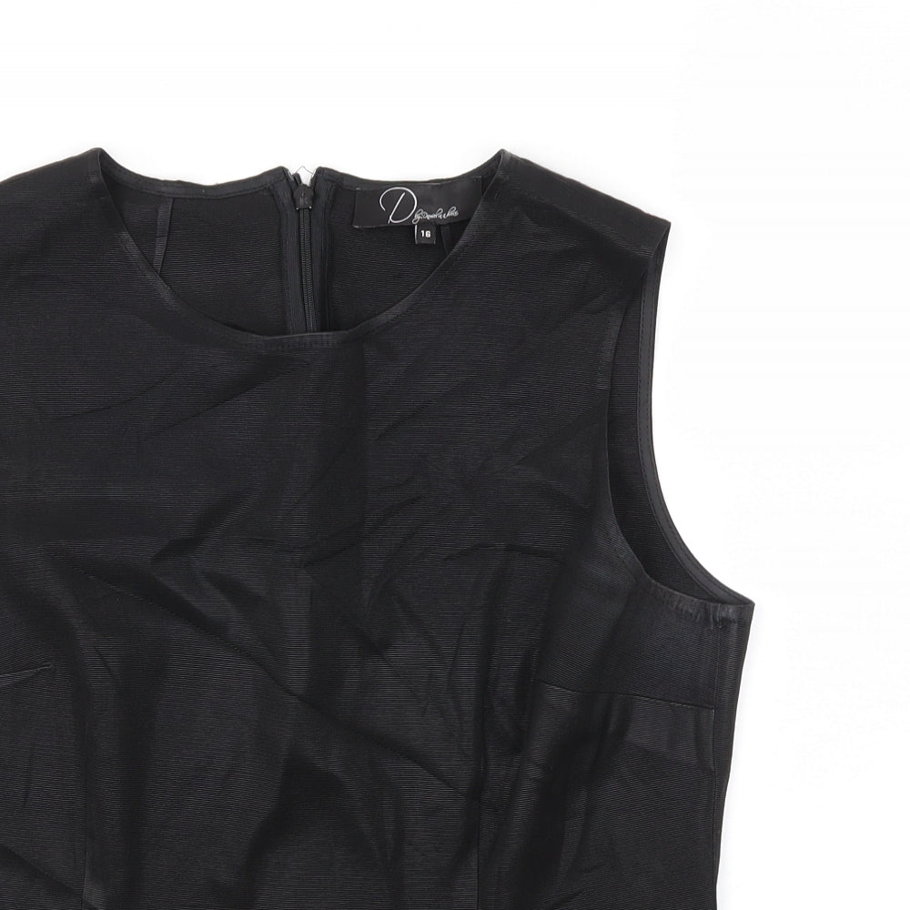Preworn Womens Black   Basic T-Shirt Size 16