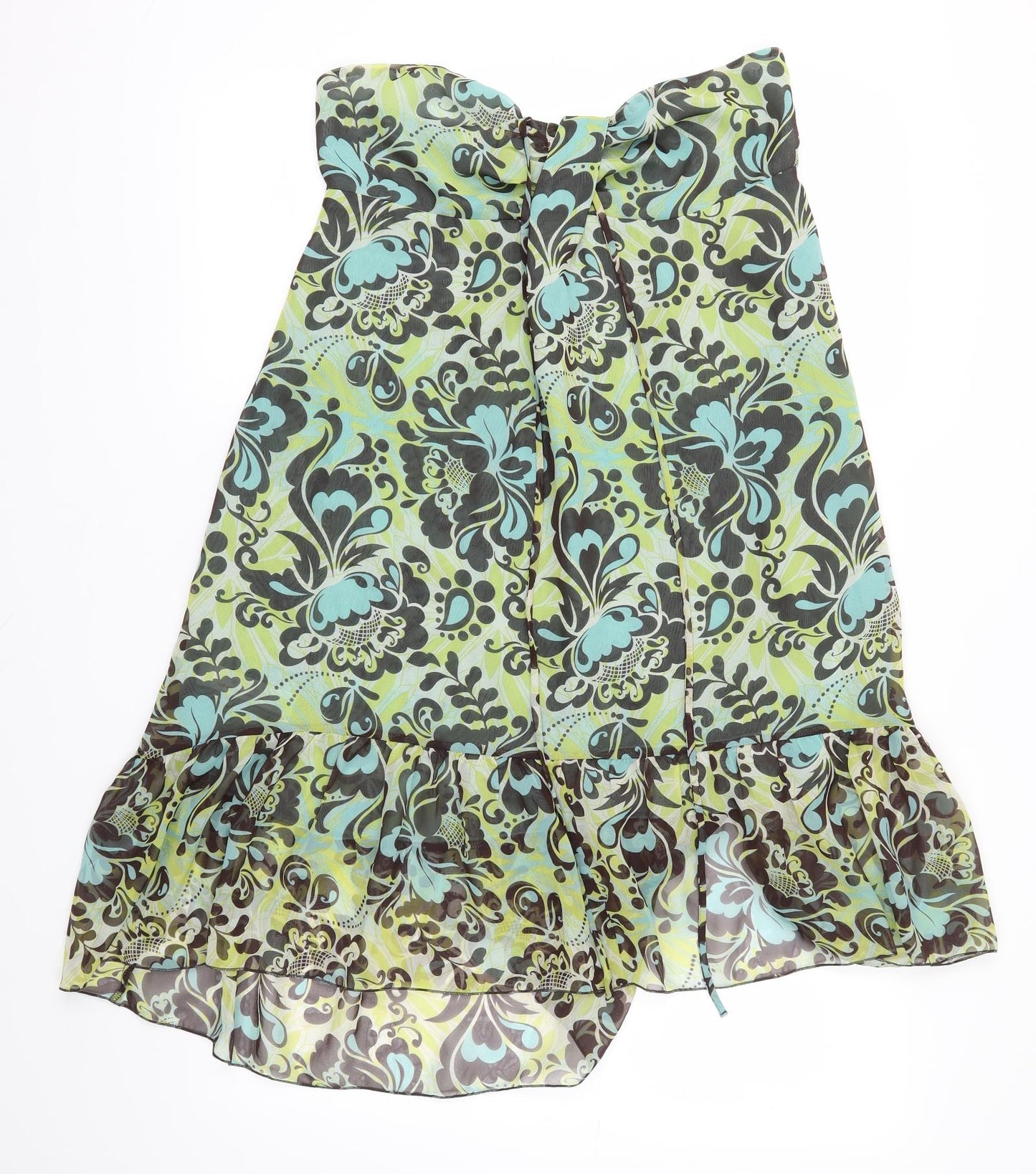 Debehams Womens Green Floral  Fit & Flare  Size 12