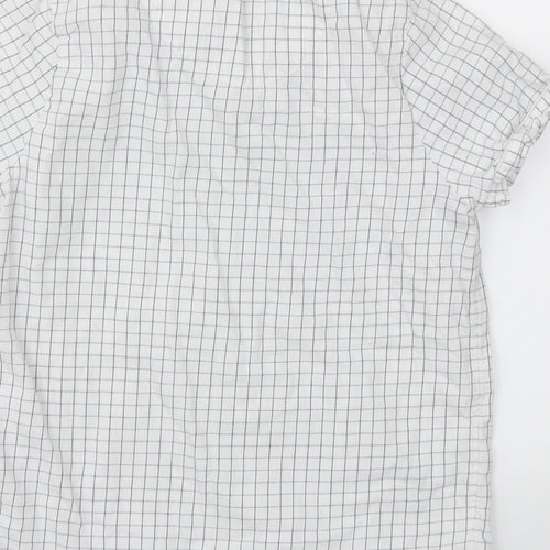 M&S Girls White Check  Basic T-Shirt Size 11-12 Years