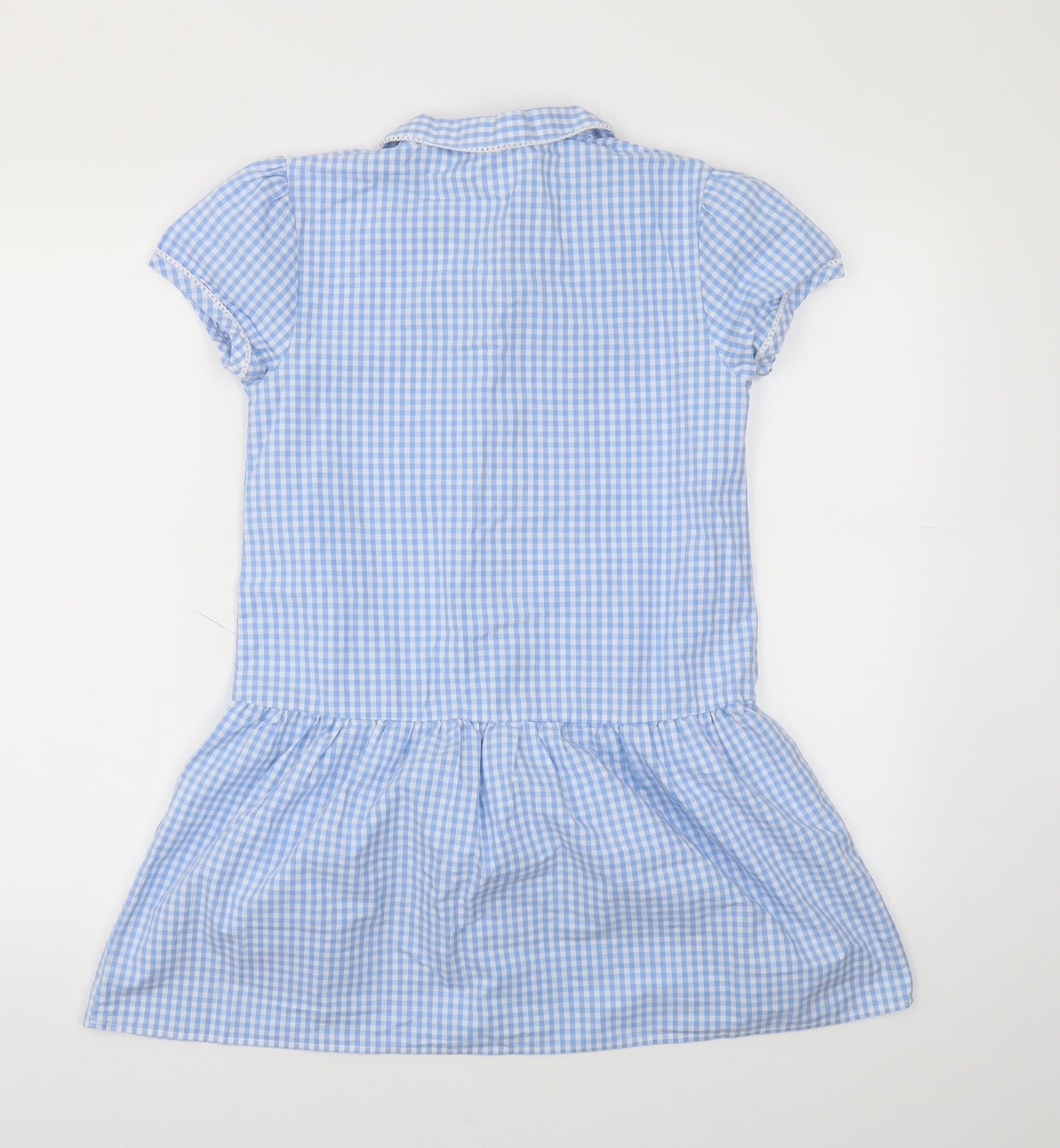 smart start Girls Blue Check  Fit & Flare  Size 10-11 Years