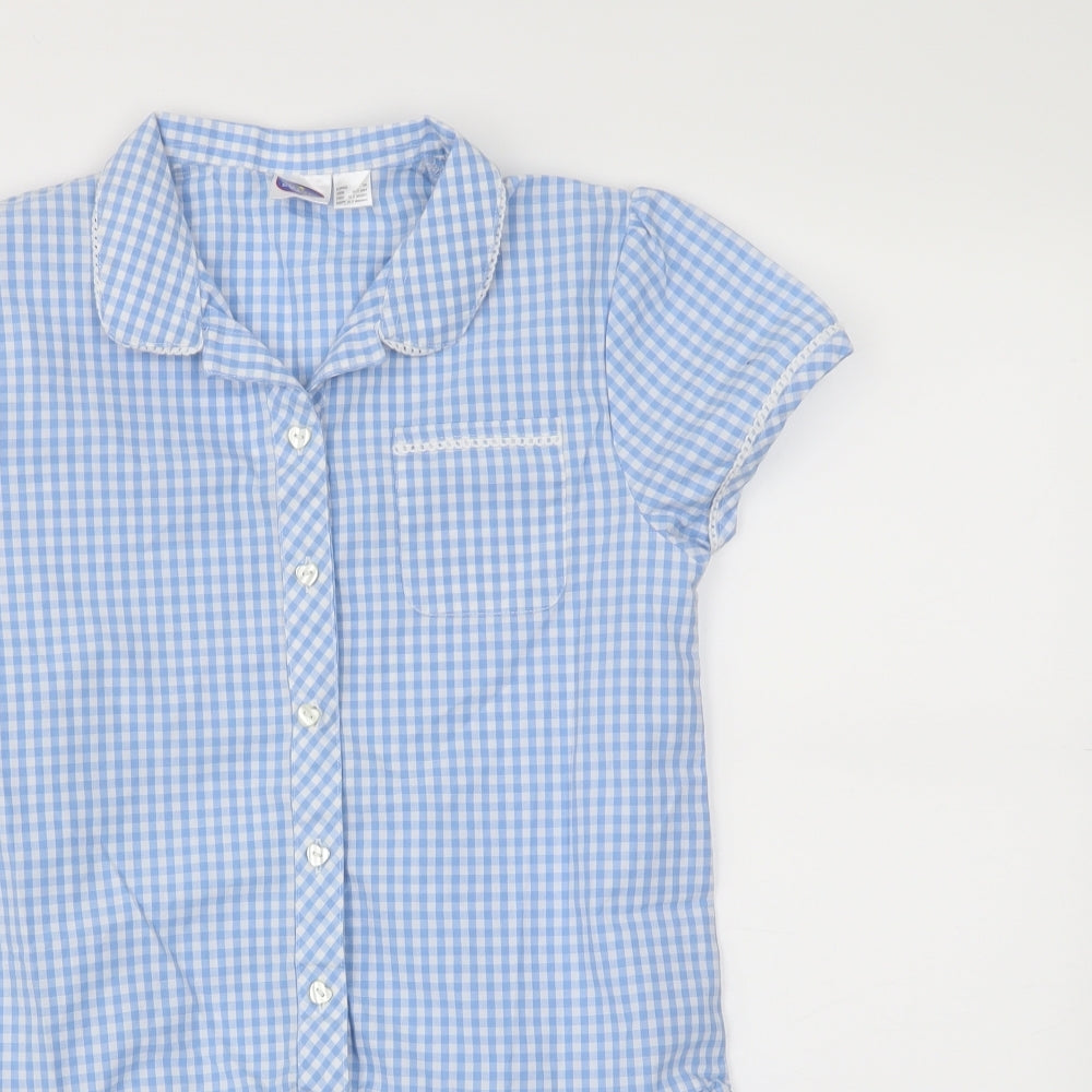 smart start Girls Blue Check  Fit & Flare  Size 10-11 Years