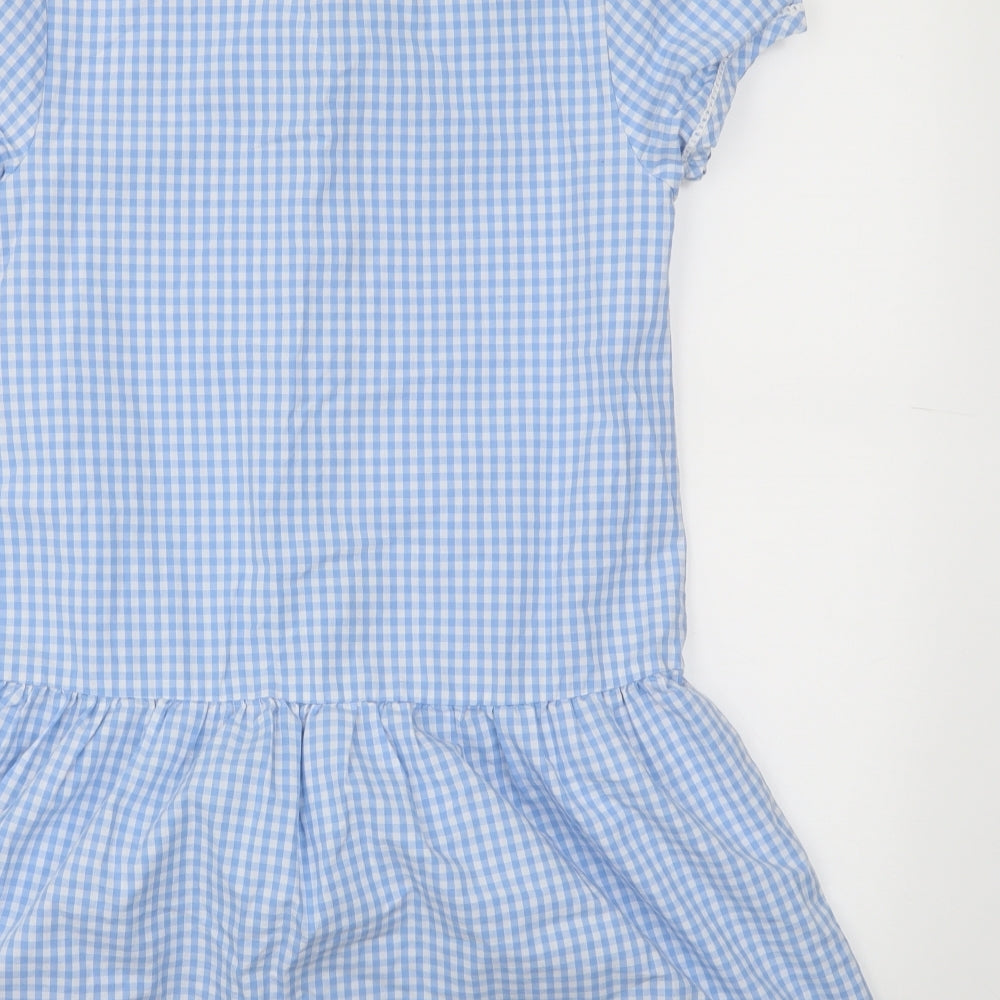smart start Girls Blue Check  Fit & Flare  Size 10-11 Years