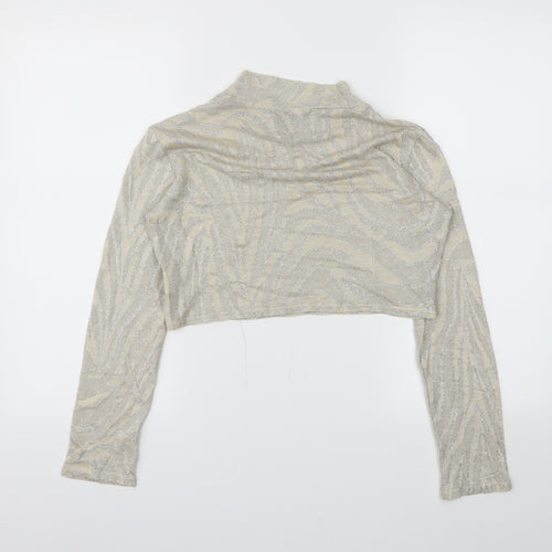 Evita Womens Gold   Basic T-Shirt Size 10