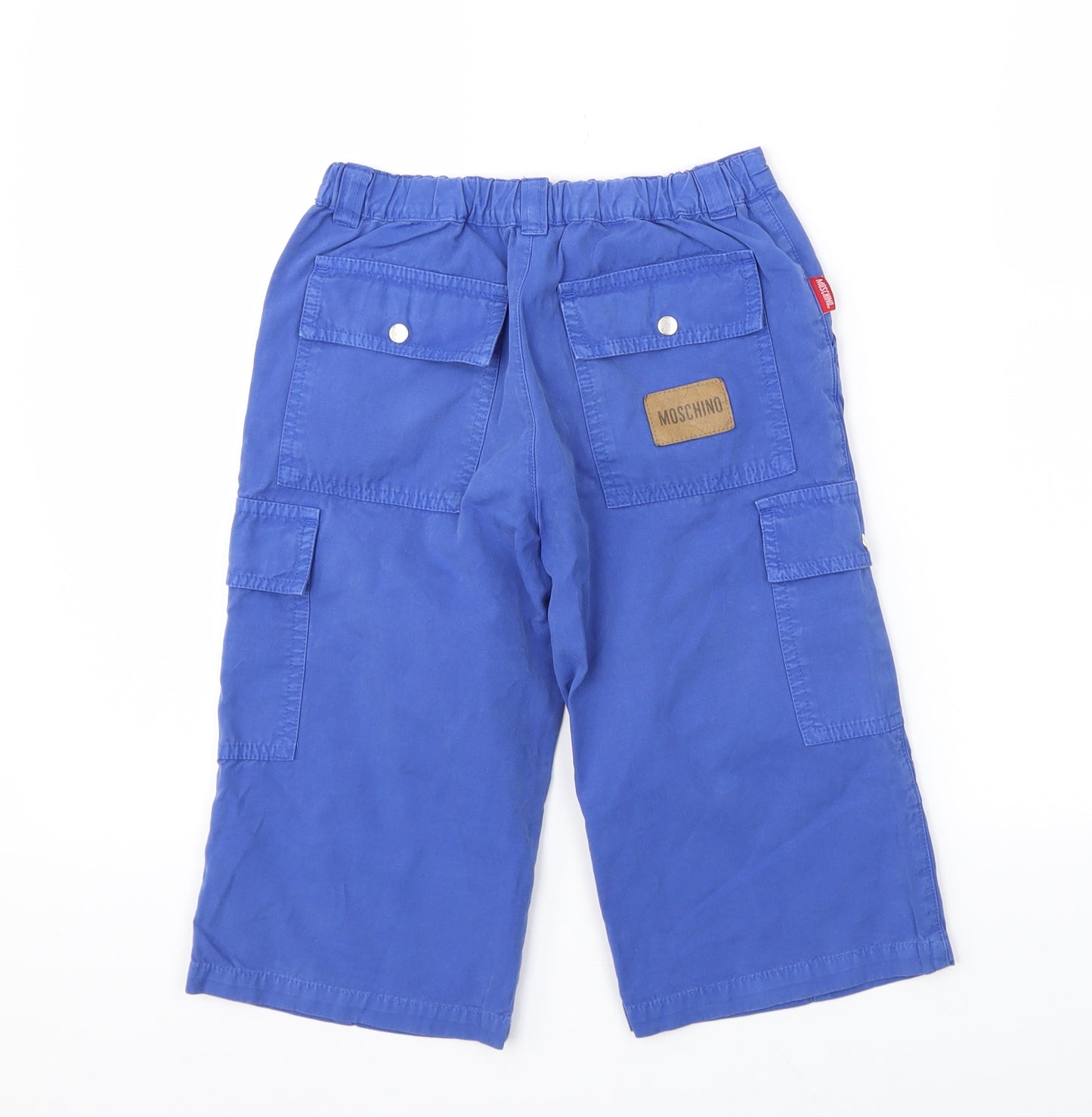 MOSHINO  Boys Blue Ikat  Capri Trousers Size 6 Years