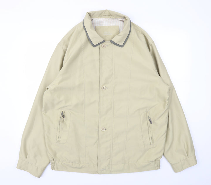 Brook Taverner Mens Beige Jacket Coat Size S
