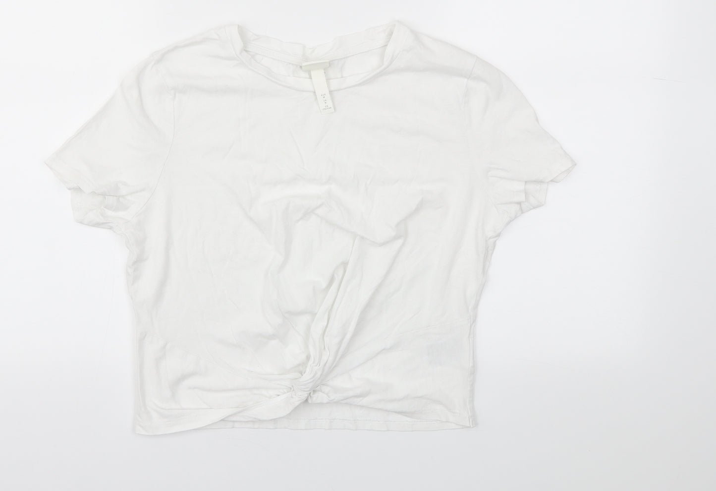 H&M Womens White   Basic T-Shirt Size M