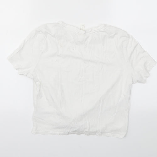 H&M Womens White   Basic T-Shirt Size M