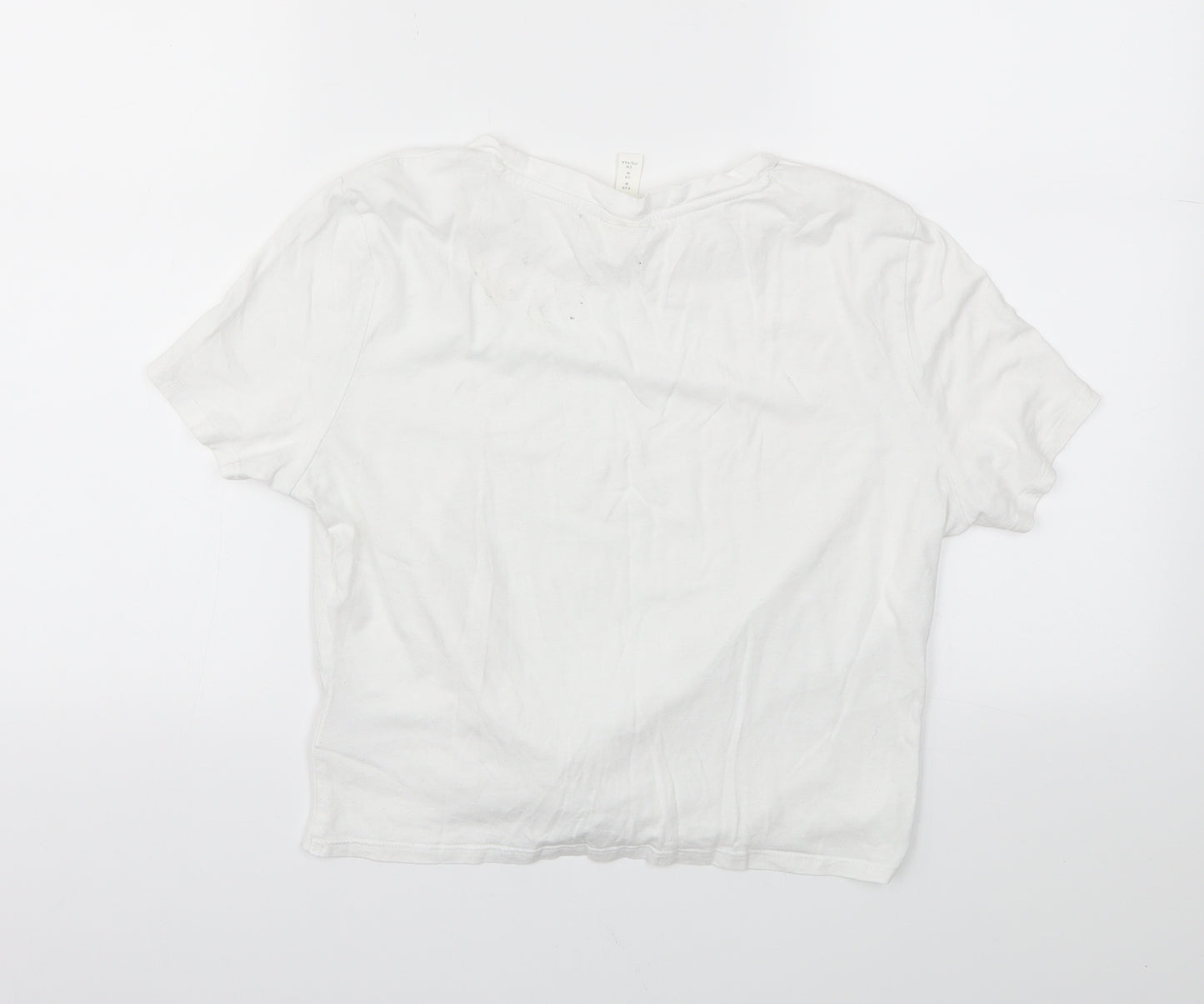 H&M Womens White   Basic T-Shirt Size M