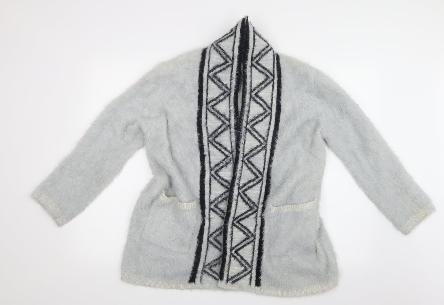 ZXTREMZ Womens Grey  Knit Cardigan Jumper Size L
