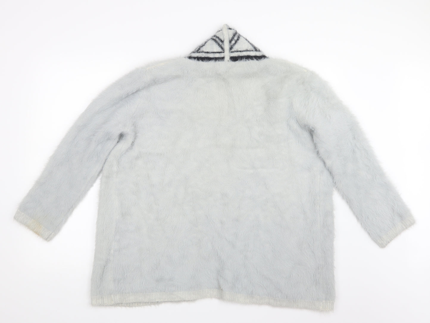 ZXTREMZ Womens Grey  Knit Cardigan Jumper Size L