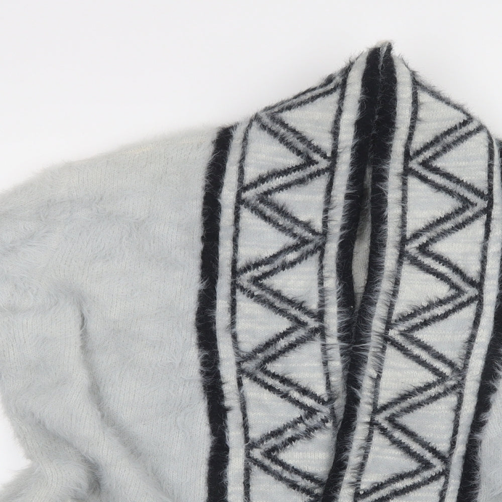ZXTREMZ Womens Grey  Knit Cardigan Jumper Size L