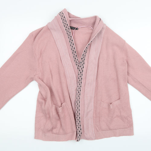 Just Elegance Womens Pink  Knit Cardigan Jumper Size M