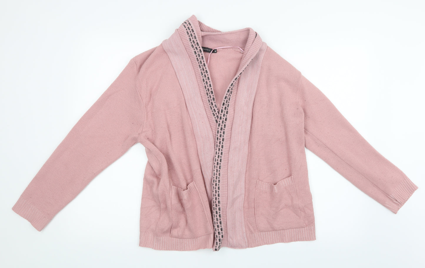 Just Elegance Womens Pink  Knit Cardigan Jumper Size M