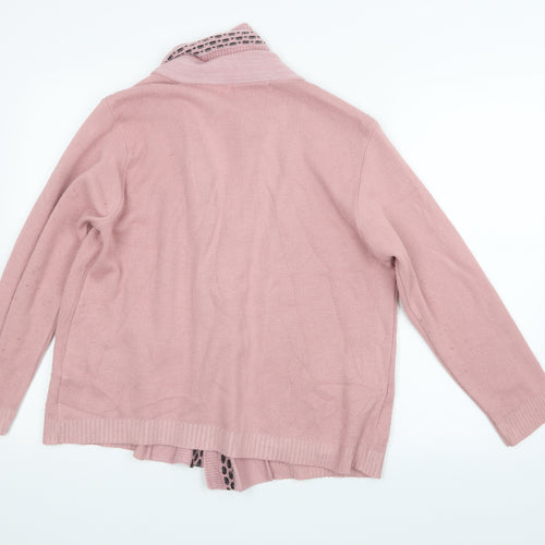 Just Elegance Womens Pink  Knit Cardigan Jumper Size M