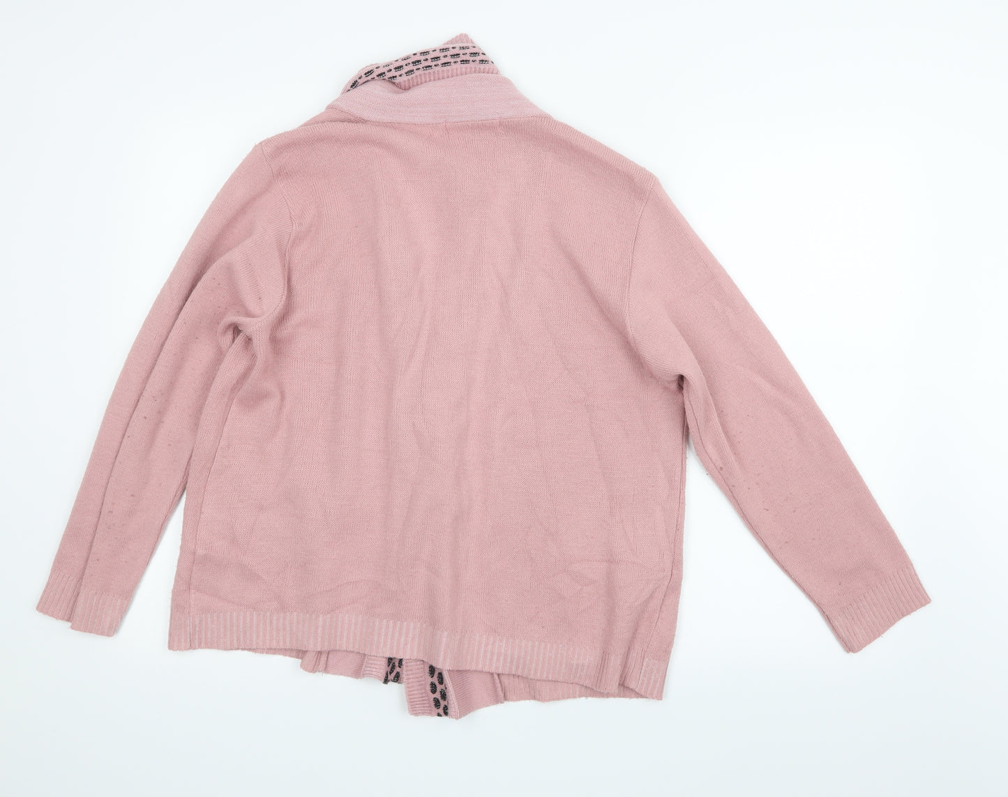 Just Elegance Womens Pink  Knit Cardigan Jumper Size M