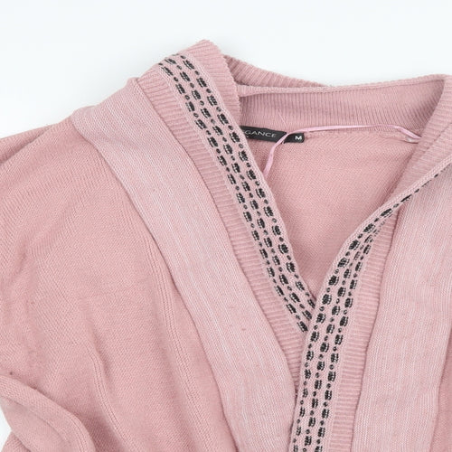 Just Elegance Womens Pink  Knit Cardigan Jumper Size M