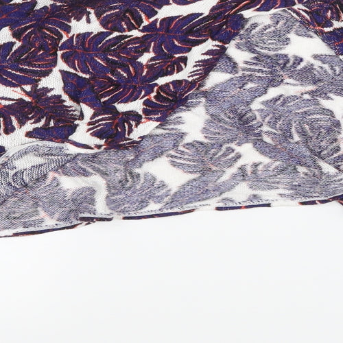 Divided by H&M Womens Purple Geometric  Cropped T-Shirt Size L
