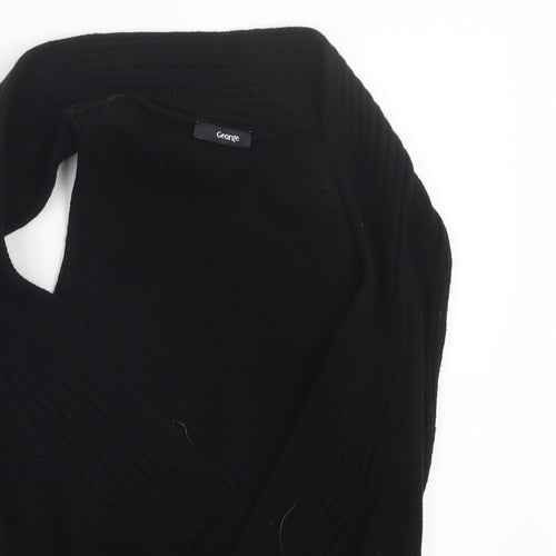 George Womens Black  Knit Cardigan Jumper Size 8