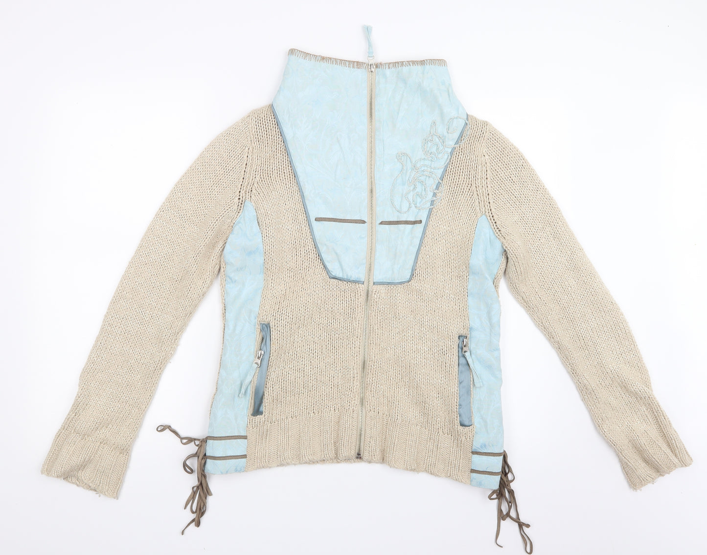 CULTURE Womens Ivory  Knit Jacket Coatigan Size L