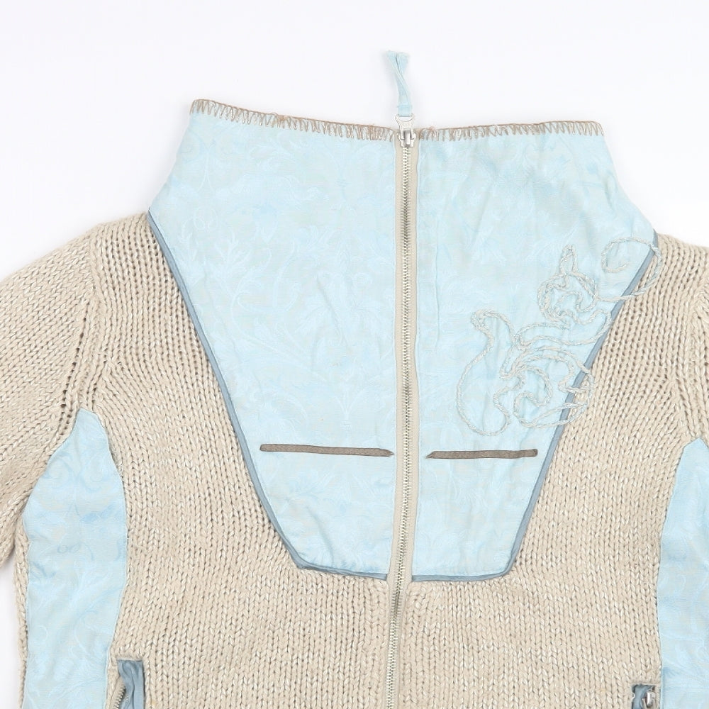 CULTURE Womens Ivory  Knit Jacket Coatigan Size L
