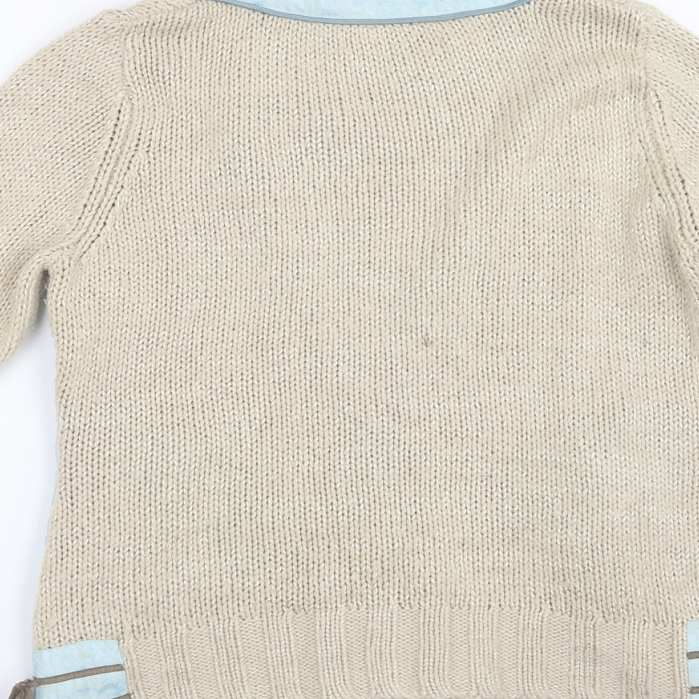 CULTURE Womens Ivory  Knit Jacket Coatigan Size L