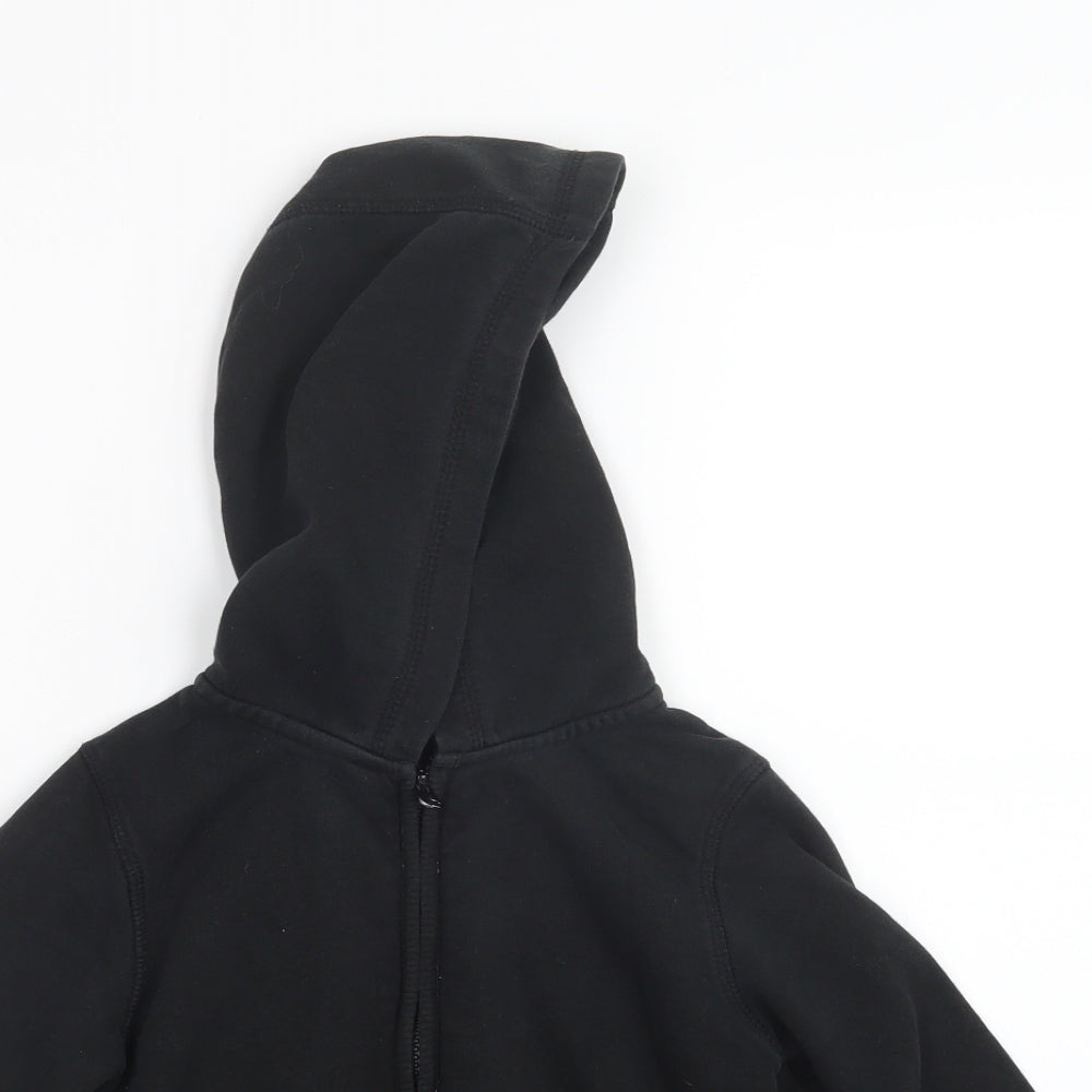 George Boys Black   Full Zip Hoodie Size 4-5 Years