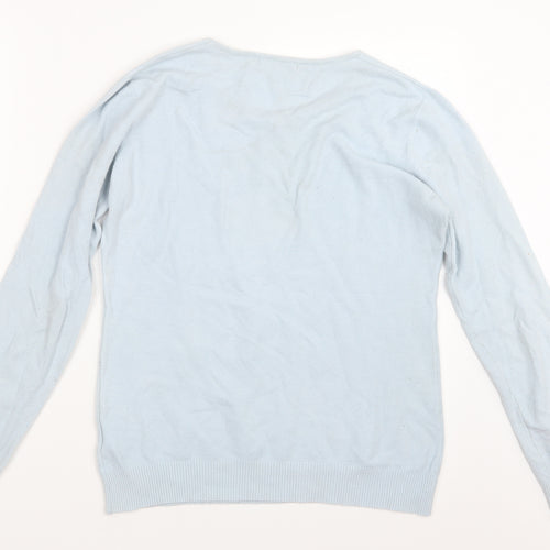 Rude Womens Blue  Knit Pullover Jumper Size M