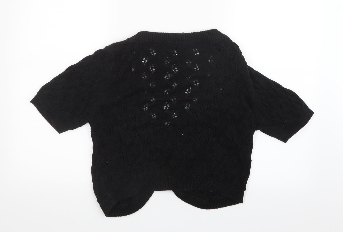 Estelle Womens Black  Knit Cardigan Jumper Size L