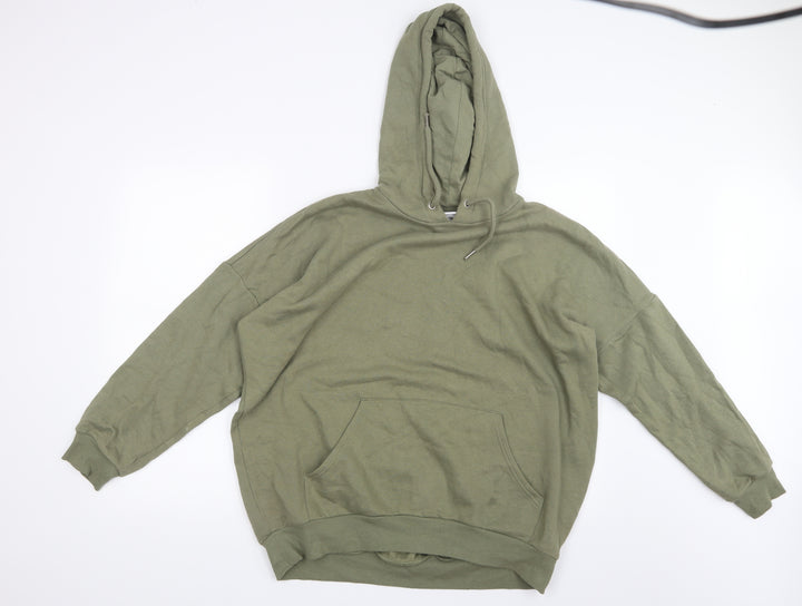 Monki Mens Green   Pullover Hoodie Size S