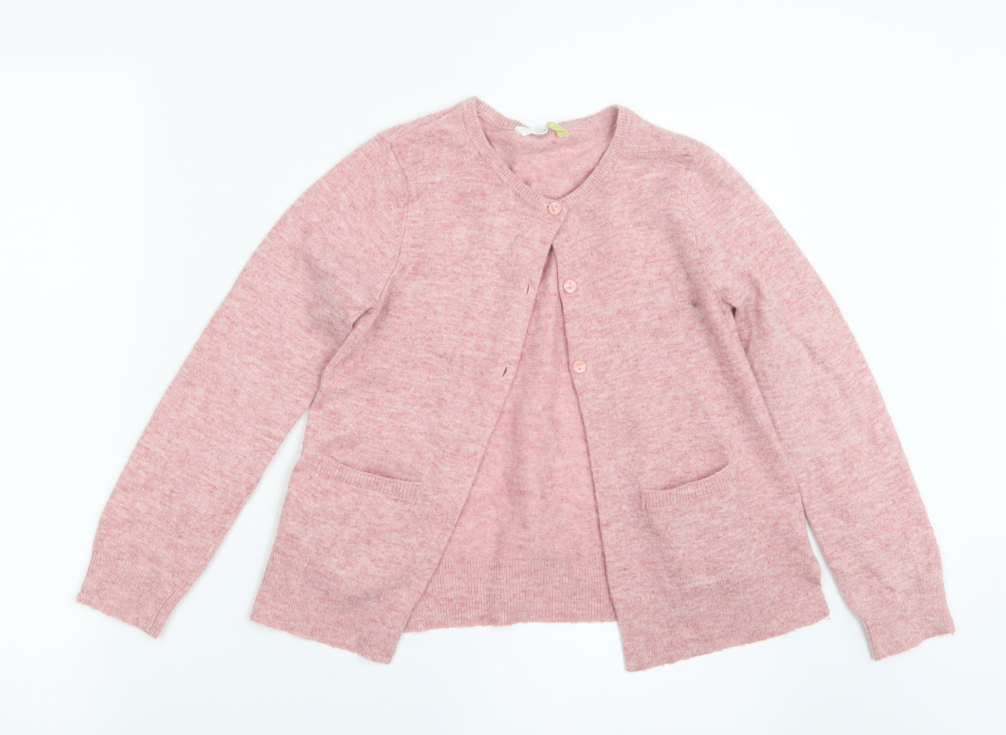 John Lewis Girls Pink  Knit Cardigan Jumper Size 9 Years