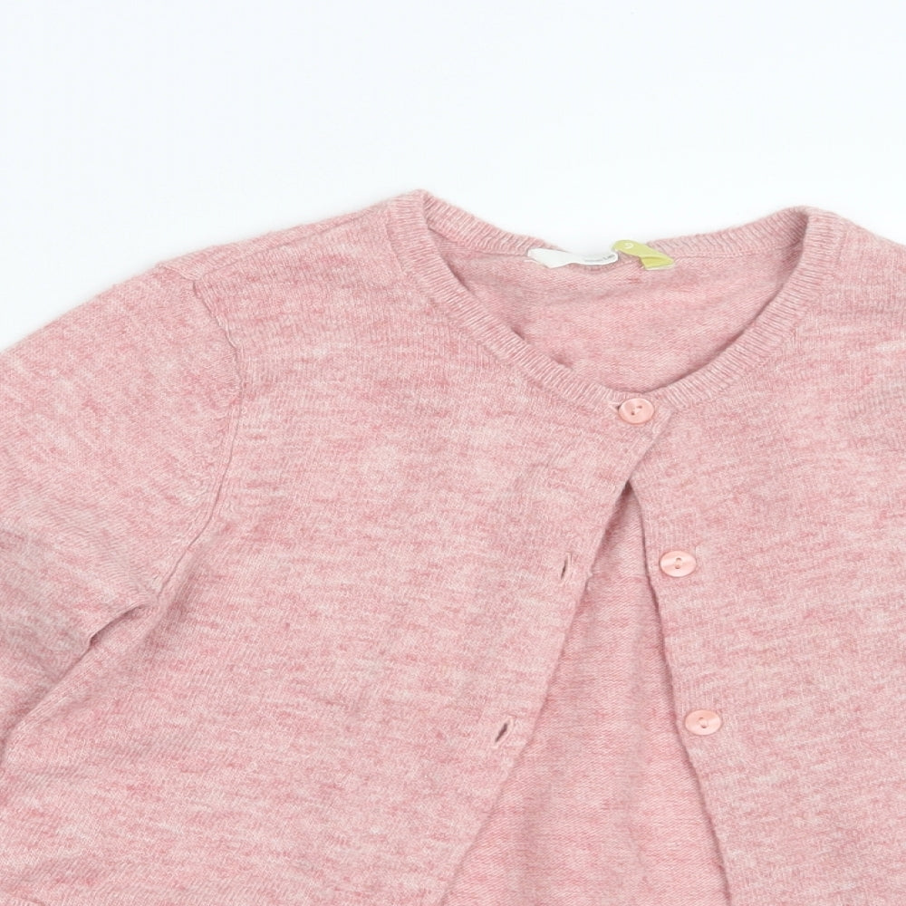 John Lewis Girls Pink  Knit Cardigan Jumper Size 9 Years