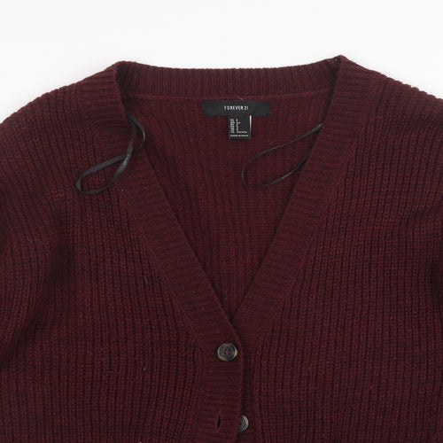 FOREVER 21 Womens Purple  Knit Cardigan Jumper Size S